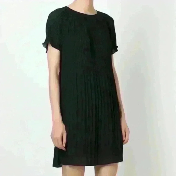 Michael Kors Pleated Shift Dress black size large - Picture 1 of 7